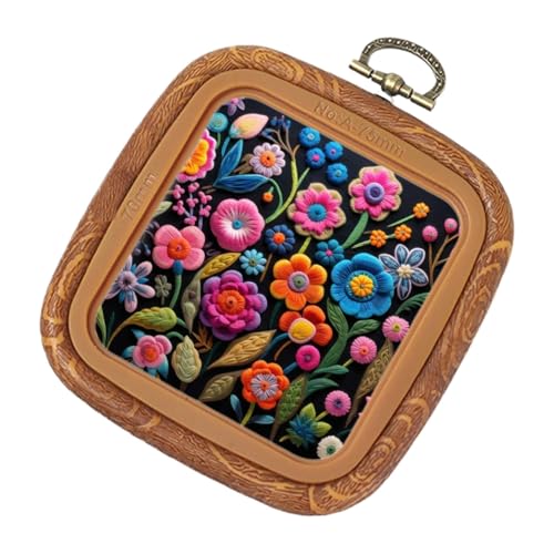 Stickrahmen, Stickrahmen für Anzeige, großer Stickrahmen aus nachgeahmtem Holz, Stickrahmen, Quilt-Zubehör mit Retro-Ring, FO von Generic