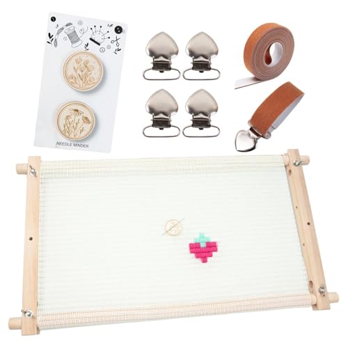 Stickrahmen – Quilt-Reifenhalter aus Holz, verstellbarer Kreuz-Scrollrahmen | Nadelstichhalter mit Rahmen aus massivem Buchenholz, Bodentischständer Stickrahmen – Quilt-Reifenhalter aus Holz, verstellbarer Kreuz-Scrollrahmen | Nadelstichhalter mit Rahmen aus massivem Buchenholz, Bodentischständer von Generic