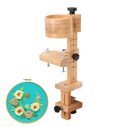 Stickrahmen aus Holz | Verstellbarer Stickrahmen aus Holz mit 360-Grad-Drehung | Verstellbarer Stickrahmen aus Holz für Brid-Nähprojekte Stickrahmen aus Holz | Verstellbarer Stickrahmen aus Holz mit 360-Grad-Drehung | Verstellbarer Stickrahmen aus Holz für Brid-Nähprojekte von Generic