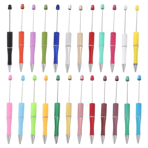 Stift mit Perlen - anpassbarer Kugelschreiber Penne mit glänzendem Körper, kreativer Rohstift mit Unterstützung für Perlen und Ladung inklusive | Geschenkstift für Kinder, Originalwerkzeuge für die Sc von Generic