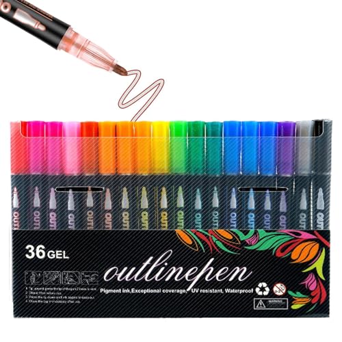 Stifte - Buntmarker Automatik Marker - Glitzer Gelstifte für Kunstkritzel Weihnachtsgrußkarte Basteln von Generic