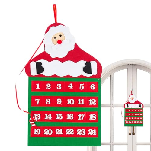 Stoff-Adventskalender Weihnachten, Adventskalender zur Geburt 2024 | Countdown-Kalender Weihnachten für | Filz Stoffkalender 2024 mit 24 Taschen für Party Deko Stoff-Adventskalender Weihnachten, Adventskalender zur Geburt 2024 | Countdown-Kalender Weihnachten für | Filz Stoffkalender 2024 mit 24 Taschen für Party Deko von Generic