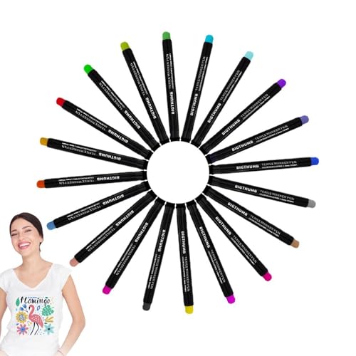 Stoffmarker für Kleidung, Stoffmalmarker | 20 Farben Textilfarbe Set - Künstlerbedarf - Kritzel-Schreibwerkzeug für Trick für Stoffmarker für Kleidung, Stoffmalmarker | 20 Farben Textilfarbe Set - Künstlerbedarf - Kritzel-Schreibwerkzeug für Trick für von Generic