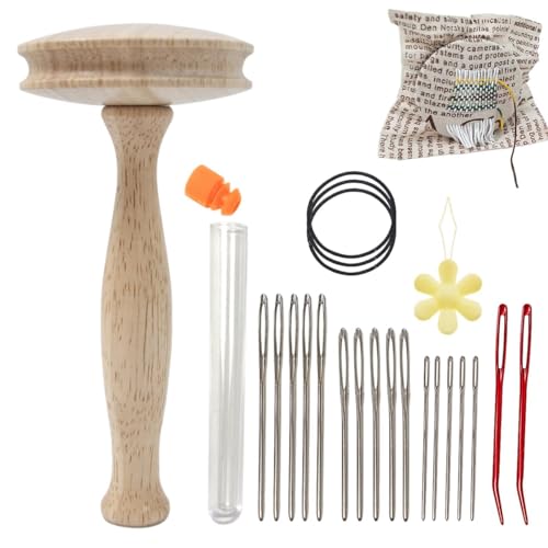 Stopfpilz Aus Kit, Mit Aufbewahrungsnadelrohr Holzgriff Stopfgarn Set Werkzeug Abnehmbar Interne Nähnadelaufbewahrung Patch Stricken Tool Set Erfüllt Die Meisten Nähbedürfnisse Zu Hause Stopfpilz Aus Kit, Mit Aufbewahrungsnadelrohr Holzgriff Stopfgarn Set Werkzeug Abnehmbar Interne Nähnadelaufbewahrung Patch Stricken Tool Set Erfüllt Die Meisten Nähbedürfnisse Zu Hause von Generic