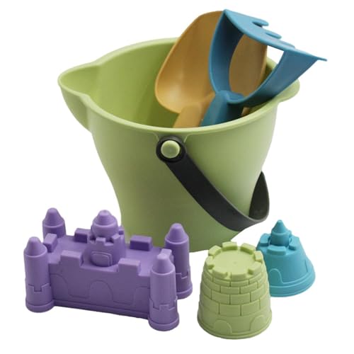 Strandspielzeug-Set für Kinder, Sandschaufeln, Eimer, Spielen im Freien, Sandkastenspielzeug aus Kunststoff für Kleinkinder ab 3 Jahren Jlq914 (Blue, 11.5x17cm) von Generic