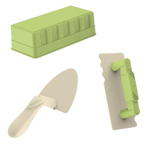Strandspielzeug für Kinder, Sandbuddel-Set, Kunststoff-Konstruktionsset für Kleinkinder, Spielen im Freien und langlebig, lehrreich, für Jungen und Mädchen ab 3 Jahren QkA312 (Green, 13cm) von Generic