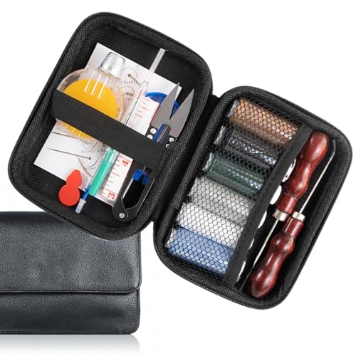 Strapazierfähiges Nähset, Ledernähte-Kit,Strapazierfähiges Leder-Arbeitsset | Lederbearbeitungswerkzeuge, professionelles Reparaturset zum Nähen von Sofas mit Port-Box Strapazierfähiges Nähset, Ledernähte-Kit,Strapazierfähiges Leder-Arbeitsset | Lederbearbeitungswerkzeuge, professionelles Reparaturset zum Nähen von Sofas mit Port-Box von Generic