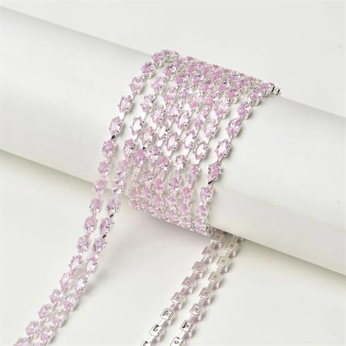 Strass-Kette mit Zirkonia-Kristallbesatz, DIY, Hochzeitskleid, Schuhe, Bekleidungszubehör, 3 x 6 mm, Pnnrk 3 x 6 mm, # 1 Meter Strass-Kette mit Zirkonia-Kristallbesatz, DIY, Hochzeitskleid, Schuhe, Bekleidungszubehör, 3 x 6 mm, Pnnrk 3 x 6 mm, # 1 Meter von Generic