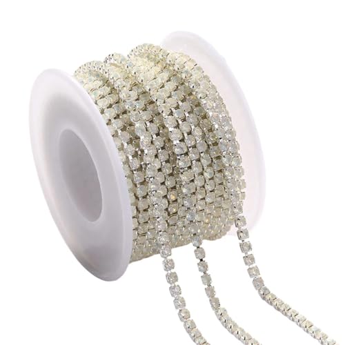 Strass-Klauenkette, Zierleiste, Kristall, zum Aufnähen, Basteln, Basteln, Kleidung, Zubehör, Perlen, 9,4 m, 1005 SS12, 3 mm, # 9,1 m Strass-Klauenkette, Zierleiste, Kristall, zum Aufnähen, Basteln, Basteln, Kleidung, Zubehör, Perlen, 9,4 m, 1005 SS12, 3 mm, # 9,1 m von Generic