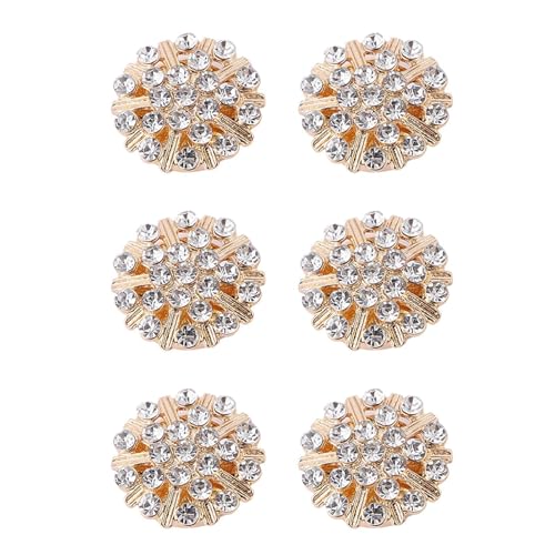 Strass -Taste -Abdeckungen - Dekorative Hemdknopfklammern, Schmuckzubehör | Damenabnehmbare Knopfabdeckungen für Bluse, Kleidungsverzierungen, wiederverwendbare Hemd -Hemd -Ornamente, 6 -Set von 6 Strass -Taste -Abdeckungen - Dekorative Hemdknopfklammern, Schmuckzubehör | Damenabnehmbare Knopfabdeckungen für Bluse, Kleidungsverzierungen, wiederverwendbare Hemd -Hemd -Ornamente, 6 -Set von 6 von Generic