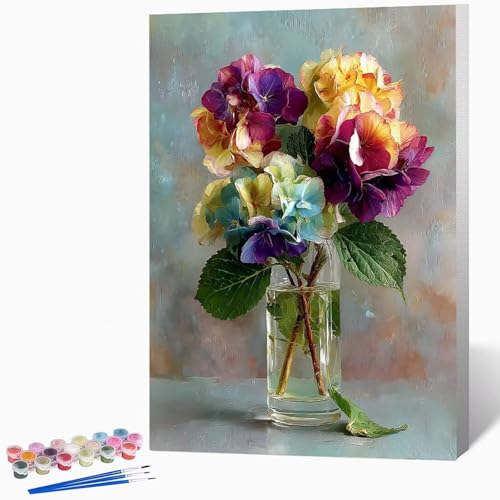 Strauß Malen Nach Zahlen Erwachsene Landschaft Malen Nach Zahlen DIY Set Erwachsene 50x65cm, Kreativ Handgemalt Leinwand Set Mit 3-Pinseln Und Acrylfarbe, Geschenke FüR Frauen (Ohne Rahmen) -LKF0796KV von Generic