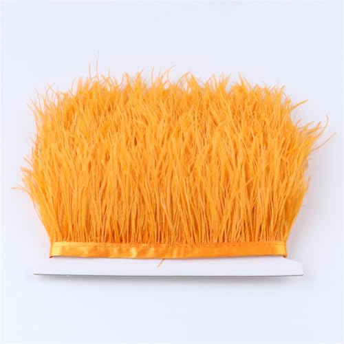 Straußenfeder-Bordüre, flauschige natürliche Straußenfedern, Fransenband, 6–18 cm, Hochzeit, Party, Kleid/Rock, Dekoration, 011, Orange, 10–15 cm Straußenfeder-Bordüre, flauschige natürliche Straußenfedern, Fransenband, 6–18 cm, Hochzeit, Party, Kleid/Rock, Dekoration, 011, Orange, 10–15 cm von Generic