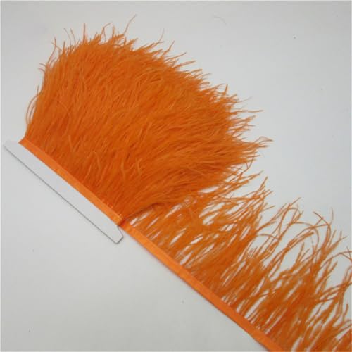 Straußenfedern, Fransen für Rock/Kleid, Straußenfedern, Straußenfeder zum Basteln, 91 cm, Orange Straußenfedern, Fransen für Rock/Kleid, Straußenfedern, Straußenfeder zum Basteln, 91 cm, Orange von Generic