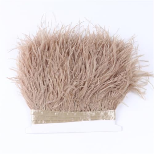 Straußenfedern, Fransenborte für Hochzeitskleid, Dekoration, 10–15 cm, Bastelzubehör, Braun, 5 m Straußenfedern, Fransenborte für Hochzeitskleid, Dekoration, 10–15 cm, Bastelzubehör, Braun, 5 m von Generic