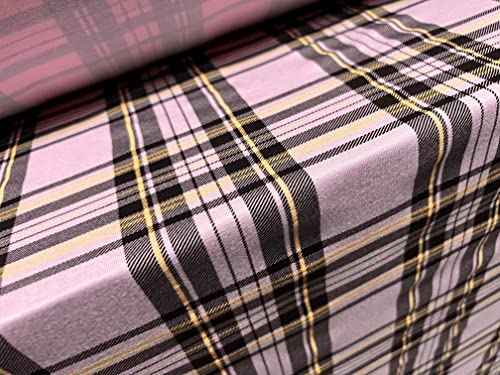 Stretch-Jersey-Stoff, Viskose, Spandex, Meterware, kariert, Rosa Stretch-Jersey-Stoff, Viskose, Spandex, Meterware, kariert, Rosa von Generic
