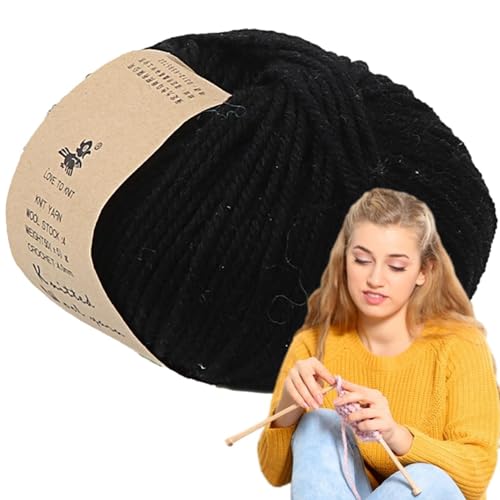Strickgarn aus Wolle, Wollgarn | Weiches Garn zum Stricken und Häkeln von Hand, bequeme Decken, Häkelwollgarn für Pullover, Hut, Handschuhe, Schals, Spielzeug Strickgarn aus Wolle, Wollgarn | Weiches Garn zum Stricken und Häkeln von Hand, bequeme Decken, Häkelwollgarn für Pullover, Hut, Handschuhe, Schals, Spielzeug von Generic