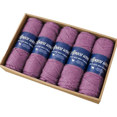 Strickgarn und luxuriöses Strickgarn für Häkelprojekte, leichtes Garn zum Stricken | Weiches Schattengarn aus Alpakawolle, Häkelgarn, vielseitiges Fingergarn von Generic