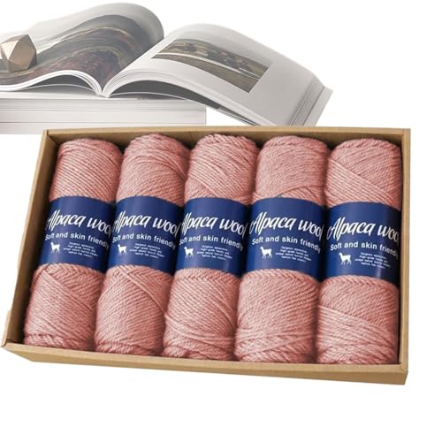 Strickgarn und luxuriöses Strickgarn für Häkelprojekte, leichtes Garn zum Stricken | Weiches Schattengarn aus Alpakawolle, Häkelgarn, vielseitiges Fingergarn von Generic