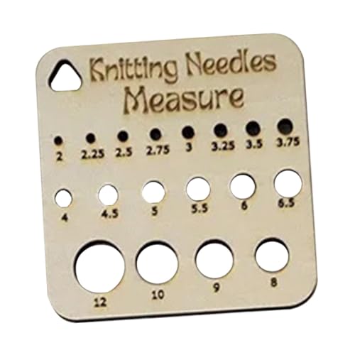 Stricklineal, Stricknadellehre | Nadelmessgerät aus Holz, Stricknadel-Messgerät, Lineal | Praktische Häkelnadellehre, Nähmessgerät von Generic
