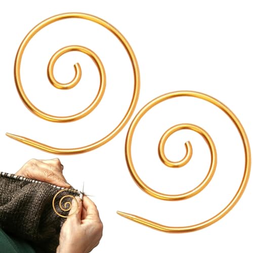 Strickmarker - 2 Stück Strickwaren-Begriffe, Häkelmarker | Filzstift zum Häkeln | Spiralförmiger Filzstiftring, Nähringe aus Strickmarker - 2 Stück Strickwaren-Begriffe, Häkelmarker | Filzstift zum Häkeln | Spiralförmiger Filzstiftring, Nähringe aus von Generic