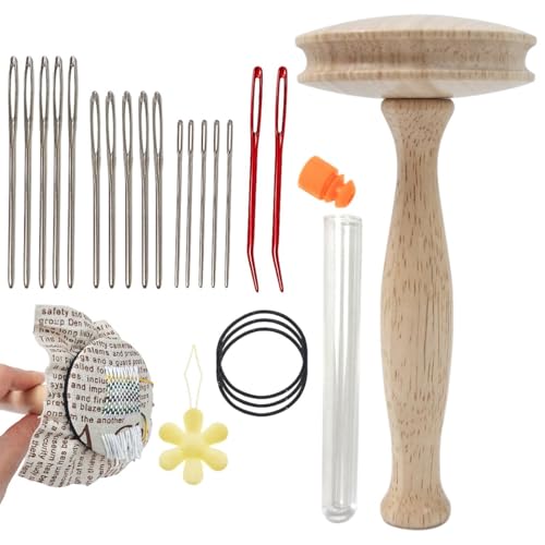 Strickmaschine, Stopfpilz-Set aus Holz, komplettes Stopfset für Anfänger, schnelle Reparatur von Jeanssocken, künstlerischen Mustern, Reparaturkleidung Strickmaschine, Stopfpilz-Set aus Holz, komplettes Stopfset für Anfänger, schnelle Reparatur von Jeanssocken, künstlerischen Mustern, Reparaturkleidung von Generic