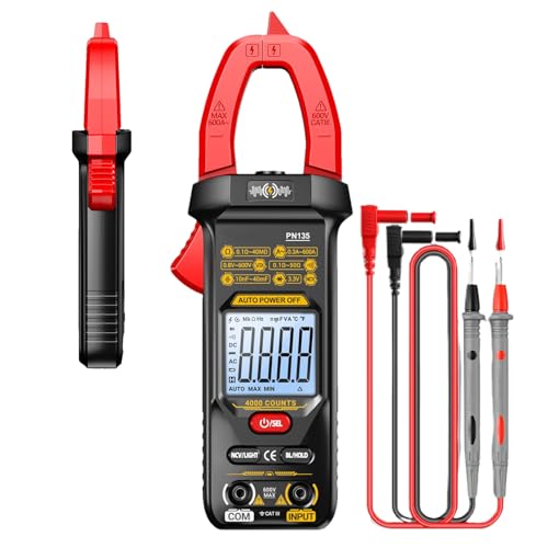 Stromzange | Intelligenter AC Tester 4000 Messwerten | Intelligente Digitalanzeige Zange für Elektriker DC AC Spannung Electrical Automotive Haushalt von Generic