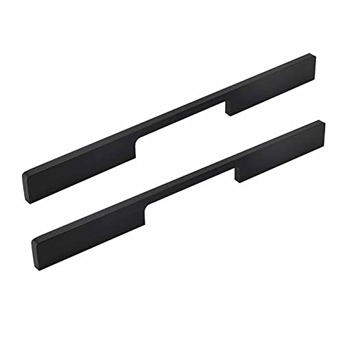 Stück Schwarze Schubladengriffe Badezimmergriffe Moderne Aluminiumlegierung Möbelbeschläge T-Stange für Küchenschubladen Schlafzimmermöbel mit Schrauben (Länge 300 mm) (Schwarz Länge 300 mm) von Generic