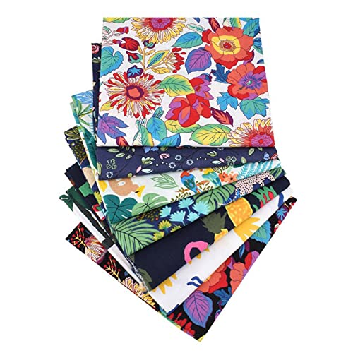 Stücke Patchwork Stoff Paket Baumwollstoff Reste von Regenwald Pflanzen Muster DIY Patchwork Stoffe für Kleidung Bettwäsche Vorhänge von Generic