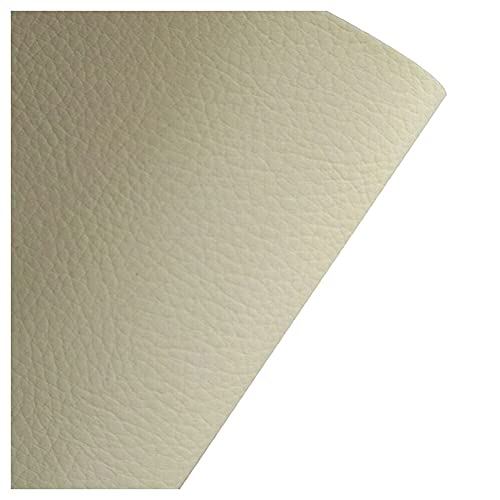 Stühle Sofa Leder Stoff Kunstleder Meter Für Meter Polsterstoff Napa Textur Wasserdicht Für Autositze Sofa Stuhl Möbel DIY & Handwerk Breite 160cm Längenanpassung(Creamy-white,1.6X10m) von Generic