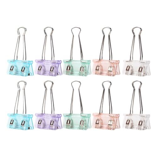 Süße Buchbinderclips, transparente Buchbinderclips | Transparente Faltclips - verschleißfeste Buchbinderklemmen Set, Buchbinderücken Süße Buchbinderclips, transparente Buchbinderclips | Transparente Faltclips - verschleißfeste Buchbinderklemmen Set, Buchbinderücken von Generic