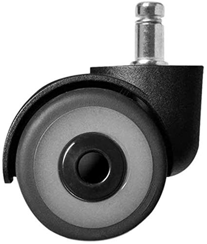 Superior Castor 5-teilige Universal-Stummrolle für Möbelbeschläge, 2-Zoll-Ersatz-Bürostuhl, Hochleistungs-Drehrollen aus Gummi, DIY-Ersatzteile (Farbe: Schwarz) (Farbe: Schwarz) (Bl von Generic