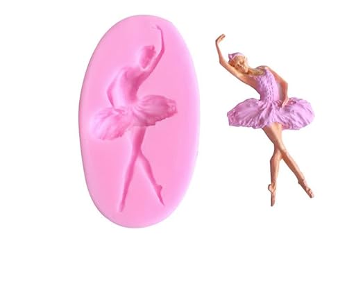 TTOA – Ballerina-Silikonform für Fondant, Zuckerguss, Motiv: tanzendes Mädchen, Kuchendekoration von Generic