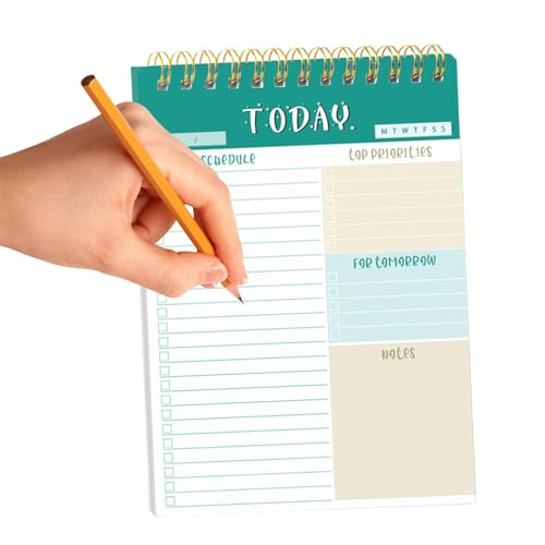 Tägliche Aufgabenliste, Aufgabenliste, A5 Format Täglicher Planer Tagebuch zur Verfolgung von Zielen Spiralförmiger Notebook-Checklistenplaner für die tägliche Verfolgung von Stundenplänen, Aufgaben Tägliche Aufgabenliste, Aufgabenliste, A5 Format Täglicher Planer Tagebuch zur Verfolgung von Zielen Spiralförmiger Notebook-Checklistenplaner für die tägliche Verfolgung von Stundenplänen, Aufgaben von Generic
