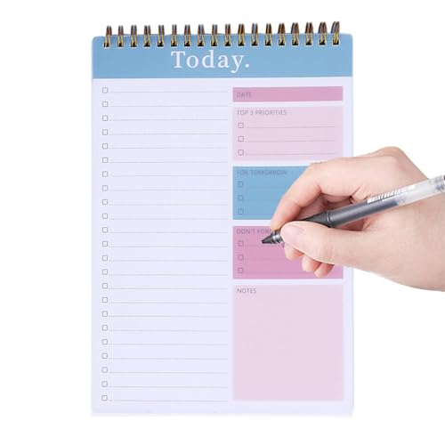 Tägliche Checkliste Notizblöcke, Aufgabenlistenblock,52 Blatt Aufgabenlistenplaner - To Do Notebook Daily List, Checkliste Notebook Organizer, tragbarer, robuster Aufgabenplaner für Schulorganisation Tägliche Checkliste Notizblöcke, Aufgabenlistenblock,52 Blatt Aufgabenlistenplaner - To Do Notebook Daily List, Checkliste Notebook Organizer, tragbarer, robuster Aufgabenplaner für Schulorganisation von Generic