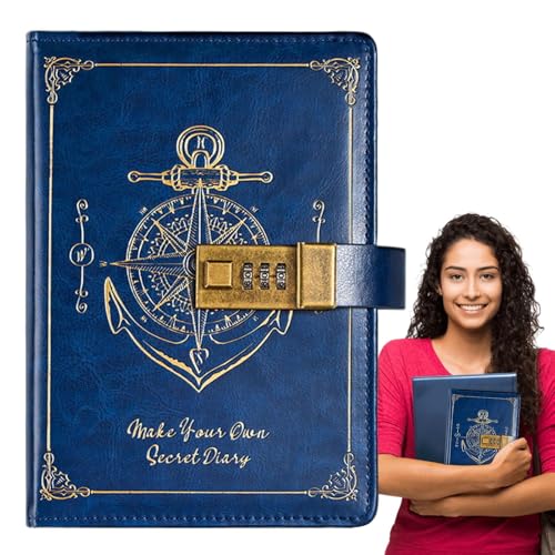 Tagebuch mit Schloss für Mädchen und Erwachsene - Pu Leder Vintage Journal, Passwort geschützt | 224 Seiten Reiseplaner, abschließbares Schreibbücher für Zuhause, Schule, Büro, tägliche Gedanken Tagebuch mit Schloss für Mädchen und Erwachsene - Pu Leder Vintage Journal, Passwort geschützt | 224 Seiten Reiseplaner, abschließbares Schreibbücher für Zuhause, Schule, Büro, tägliche Gedanken von Generic