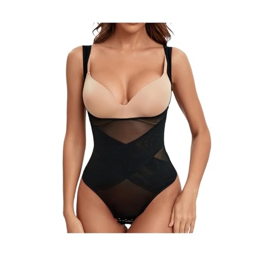 Taillentrainer für Damen, Tanga-Bodys, Ganzkörper-Bodyshaper, Nahtlose Bauchkontrolle, Shapewear, Netzstoff, Abnehmen, Flacher Bauch, Unterbrustkorsett von Generic