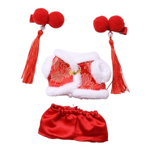 Tang Anzug für Puppen, Kleidung mit Kopfbedeckung, Outfits für 17 cm Plüschfiguren von Generic