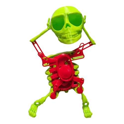 Tanzendes Skelett-Mann-Aufziehspielzeug, Partyzubehör, Tischdekoration, tanzendes Skelett-Spielzeug für Sammlerstücke, Goodie-Bags-Füller, Rot Grün von Generic