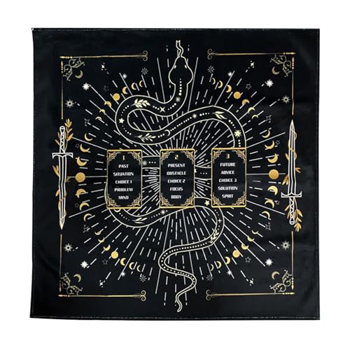 Tarot Card Cloth - Tischdecke der Wahrsagung aus luxuriösem Samt, weiche Ritual-Altarmatte | Spirituelle Praxis der Tischdecke von dicken Tarotdecken, Astrologie-Lesungen configur von Generic