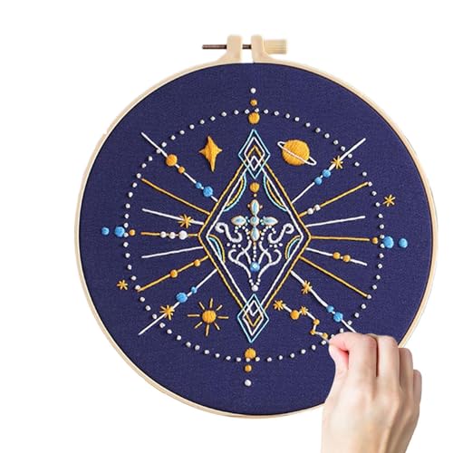 Tarot Stickerei-Kit, Stickerei-Kits für Anfänger - Easy Tarot Stickerei-Kit,Nadelspitzen Hand Stanznadel Versorgung mit Stoff für Erwachsene Tarot Stickerei-Kit, Stickerei-Kits für Anfänger - Easy Tarot Stickerei-Kit,Nadelspitzen Hand Stanznadel Versorgung mit Stoff für Erwachsene von Generic