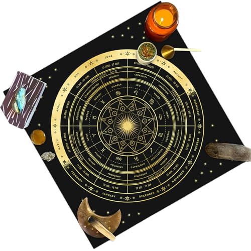 Tarot Tischdecke - Quadratische Hexentuch | Velvet -Wahrsagungsmatte mit weicher Textur, zartem Hexenaltar -Cover für spirituelle Lesungen, Verbreitungsrituale und heiliger Raum -Setup für Wiccans, My Tarot Tischdecke - Quadratische Hexentuch | Velvet -Wahrsagungsmatte mit weicher Textur, zartem Hexenaltar -Cover für spirituelle Lesungen, Verbreitungsrituale und heiliger Raum -Setup für Wiccans, My von Generic