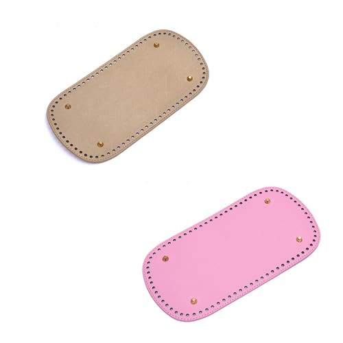 Taschenboden zum DIY Häkeln, Taschenboden, PU Leder Boden der Tasche, Kunstleder Boden Tasche Häkeln, für Handtasche DIY Korbflechten Häkelzubehör (30x15CM,Ovales 2C) von Generic