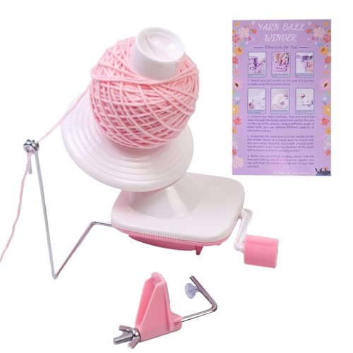 Teigwickler aus Garn, manueller Wollwickler, Häkelgarn Aufwickler, Machen Sie einen ordentlichen Kuchen effizient zu, Drehhelfer für Strickbegeisterte, Webmaterial von Generic