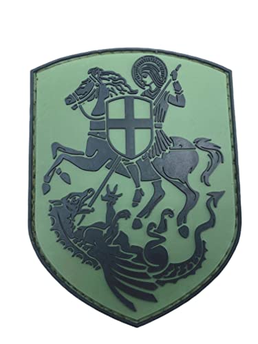 Tempelritter St Georg & Drachen Kreuzfahrer Grün Airsoft PVC Klett Patch Tempelritter St Georg & Drachen Kreuzfahrer Grün Airsoft PVC Klett Patch von Generic