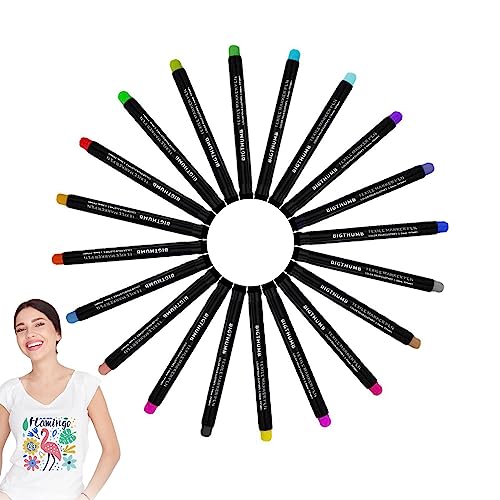 Textilstifte für Kleidung, Marker mit 20 Farben, Graffiti Art Paint – Bastelbedarf schnell trocknender feiner Stift für Leinwand, Stoff, Kissen, von Generic