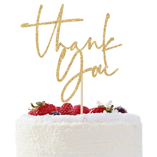 Thank You Cake Topper, Thanksgiving Cake Decorations, Bridal Shower Wedding Engagement Baby Shower Party Decorations Gold Glitter Thank You Cake Topper, Thanksgiving Cake Decorations, Bridal Shower Wedding Engagement Baby Shower Party Decorations Gold Glitter von Generic