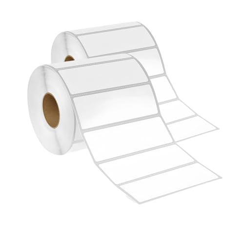 3x1 inch selbstklebende Thermodirekt-Etiketten, perforierte Barcode-Versandadressetiketten, 2000 Stück/Rolle, kompatibel mit Zebra (3x1 inch, 2pcs) von Generic