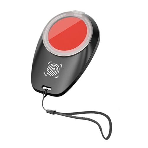 Thumb Print Ink Pad – Fast Drying Fingerprint Pad | Waterproof Red Stamp with Lanyard, Professional Ink for Notary Public, Security Verification, Banking Records, Legal Identification von Generic