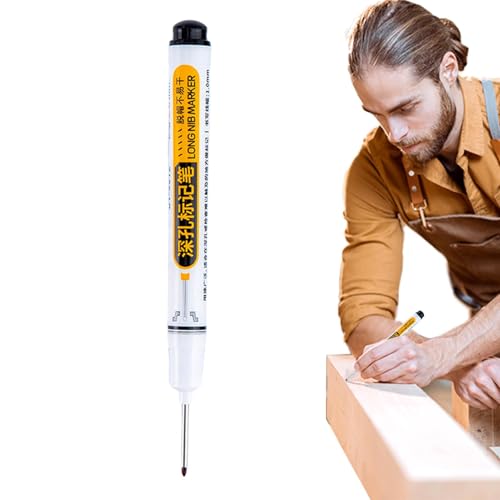 Tieflochmarker, Marker mit langer Spitze, wasserdichter Konstruktionsstift | Multifunktionale Marker für tiefe Löcher, Marker mit langer Spitze für die Dekoration von Zimmerholz Tieflochmarker, Marker mit langer Spitze, wasserdichter Konstruktionsstift | Multifunktionale Marker für tiefe Löcher, Marker mit langer Spitze für die Dekoration von Zimmerholz von Generic