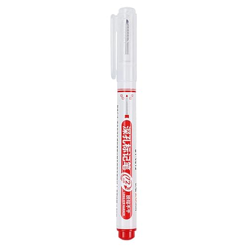 Tieflochmarker - Marker mit langer Spitze, Markierstift für Holzbearbeitung - Longini | wasserfester Bohrmarker für Bau, Bad, B von Generic